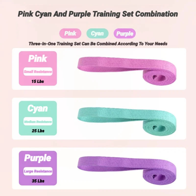 Long Resistance Loop Band Set Unisex Fitness Yoga Elastic Bands Hip Circle Thigh Squat Workout Cloth Legs Butt Exercise