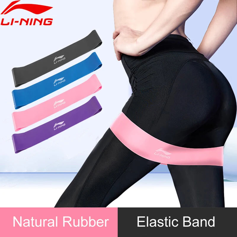 (2pcs)Li-Ning Women's Yoga Elastic Band Strength Training Buttocks Lifting Stretching Tension Rope AQTU397 AQTU399 AQTU401