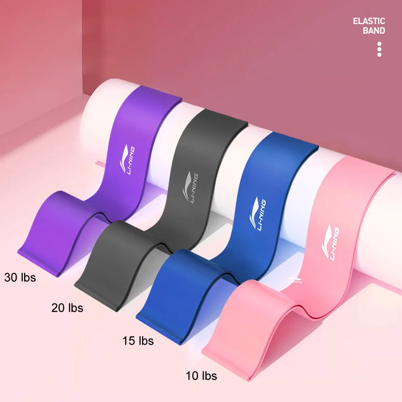 (2pcs)Li-Ning Women's Yoga Elastic Band Strength Training Buttocks Lifting Stretching Tension Rope AQTU397 AQTU399 AQTU401