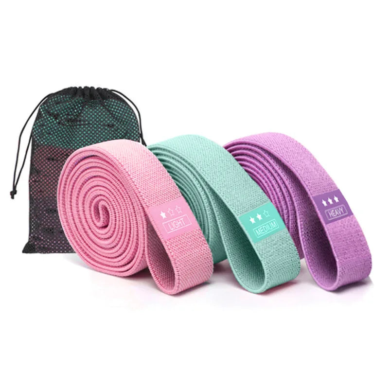 Long Resistance Loop Band Set Unisex Fitness Yoga Elastic Bands Hip Circle Thigh Squat Workout Cloth Legs Butt Exercise