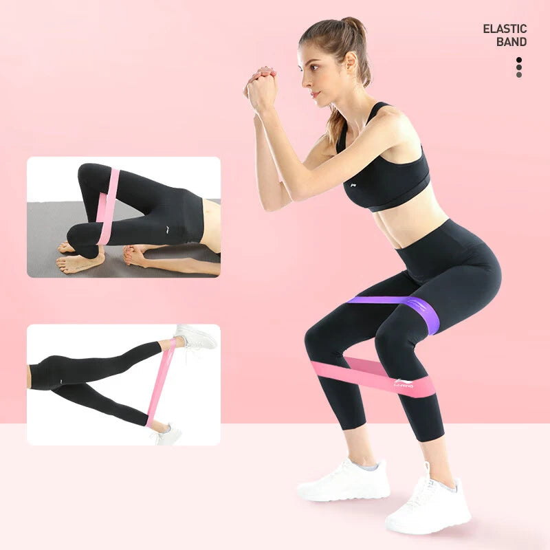 (2pcs)Li-Ning Women's Yoga Elastic Band Strength Training Buttocks Lifting Stretching Tension Rope AQTU397 AQTU399 AQTU401