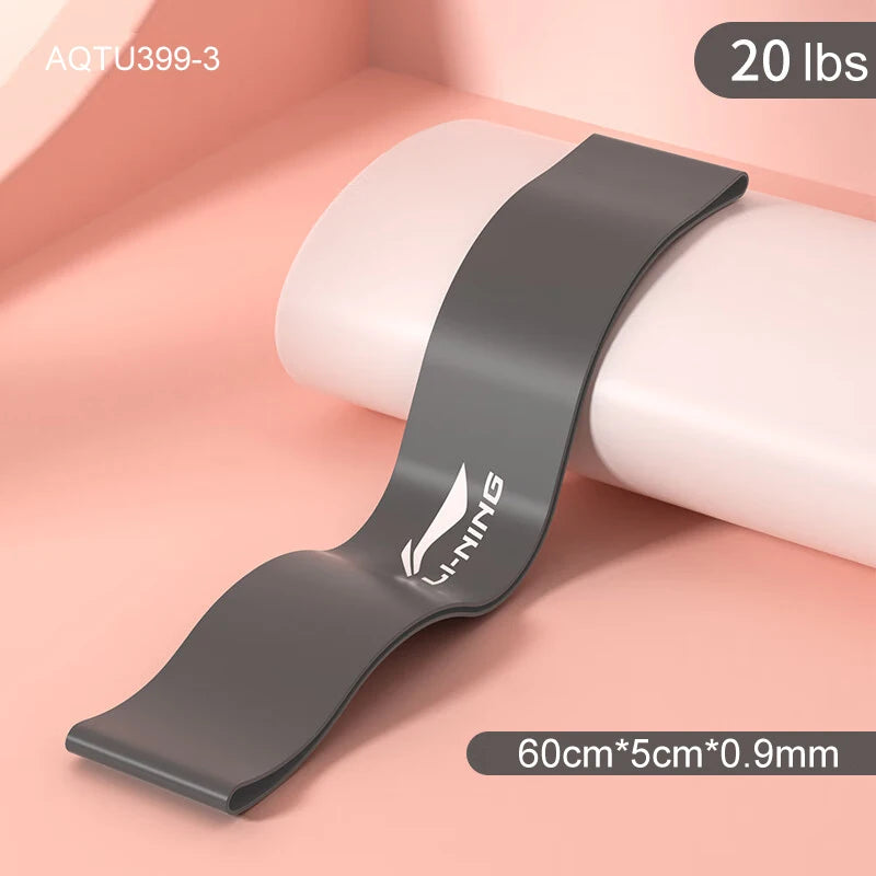 (2pcs)Li-Ning Women's Yoga Elastic Band Strength Training Buttocks Lifting Stretching Tension Rope AQTU397 AQTU399 AQTU401