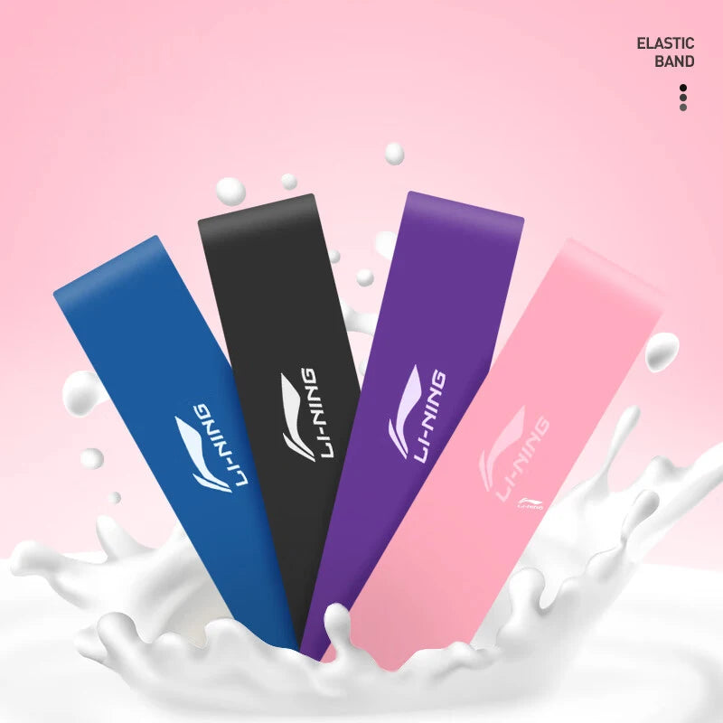 (2pcs)Li-Ning Women's Yoga Elastic Band Strength Training Buttocks Lifting Stretching Tension Rope AQTU397 AQTU399 AQTU401